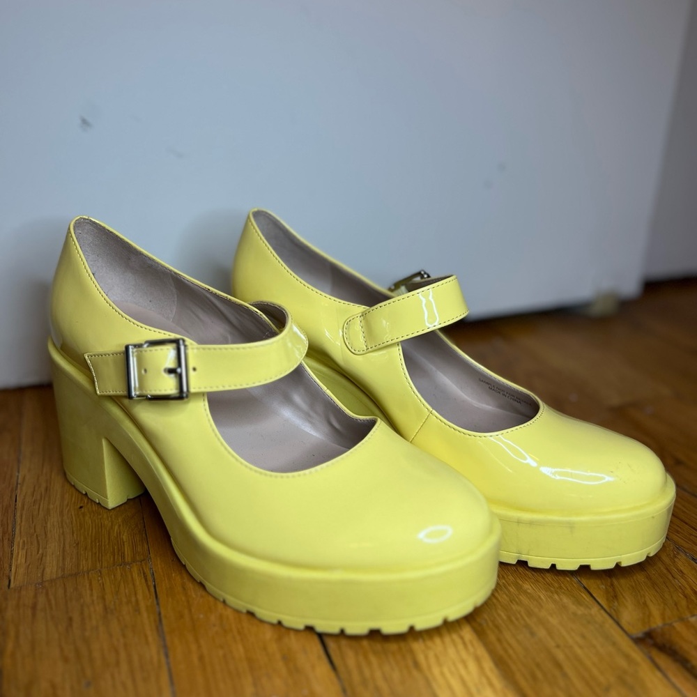 BP Yellow Mary Jane Heels